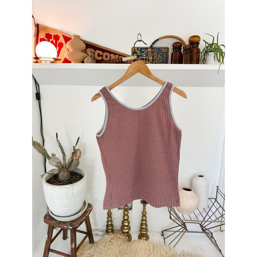 Vintage 1970s Disco Fashion by Cory Funky Tank Top Medium 17 x 24.5
